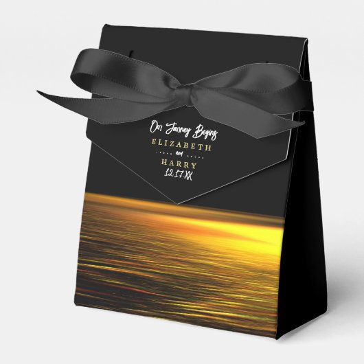 ゴールデン海エレガントビーチ結婚式 フェイバーボックス (正面サイド)