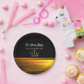 ゴールデン海エレガントビーチ結婚式 ペーパープレート (パーティー)