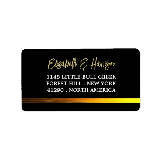 ゴールデン海エレガントビーチ結婚式 ラベル (正面)