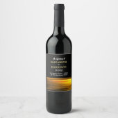 ゴールデン海エレガントビーチ結婚式 ワインラベル (正面)