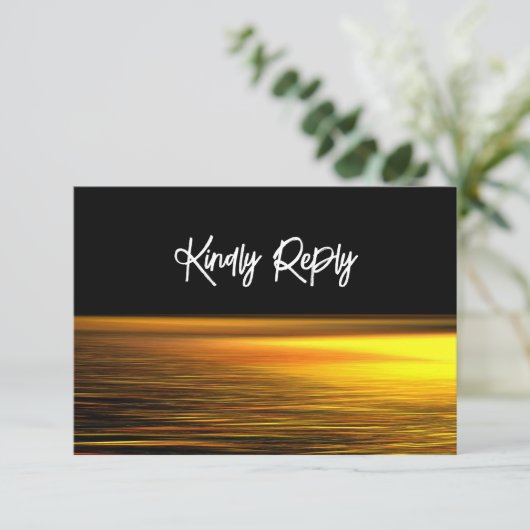 ゴールデン海エレガントビーチ結婚式 出欠カード (スタンド正面)