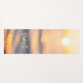 ゴールデン海サンセットナマステパーソナライズされたヨガマット ヨガマット (正面(横))