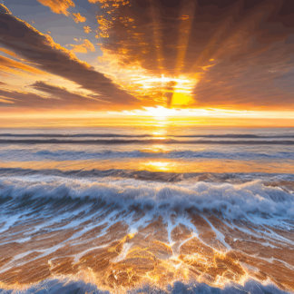 ゴールデン海サンライズクロック ラージ壁時計