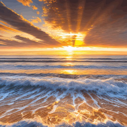 ゴールデン海サンライズクロック ラージ壁時計