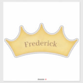 ゴールデン王室のクラウンベビー&キッズパーソナライズされた名 シール (シート)