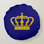 ゴールデン王室のクラウン王室のオンブルーラウンドピロー ラウンドクッション (裏面)