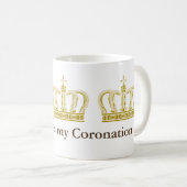 ゴールデン王室のクラウン+あなたの背中。&アイディア コーヒーマグカップ (正面右)