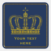 ゴールデン王室のクラウン+あなたの背中。&アイディア スクエアシール (正面)