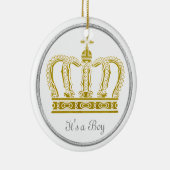 ゴールデン王室のクラウン+あなたの背中。&アイディア セラミックオーナメント (右)