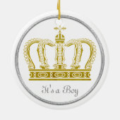 ゴールデン王室のクラウン+あなたの背中。&アイディア セラミックオーナメント (裏面)