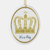 ゴールデン王室のクラウン+あなたの背中。&アイディア セラミックオーナメント (右)
