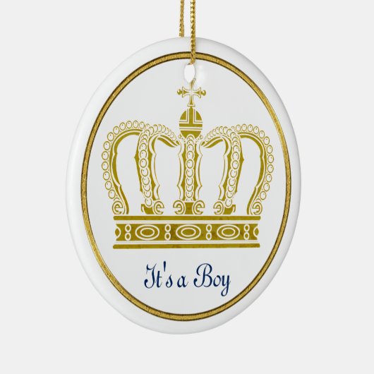 ゴールデン王室のクラウン+あなたの背中。&アイディア セラミックオーナメント (右)