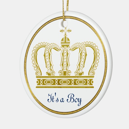 ゴールデン王室のクラウン+あなたの背中。&アイディア セラミックオーナメント (左)