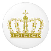 ゴールデン王室のクラウン+あなたの背中。&アイディア セラミックノブ (正面)