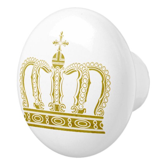 ゴールデン王室のクラウン+あなたの背中。&アイディア セラミックノブ (右)