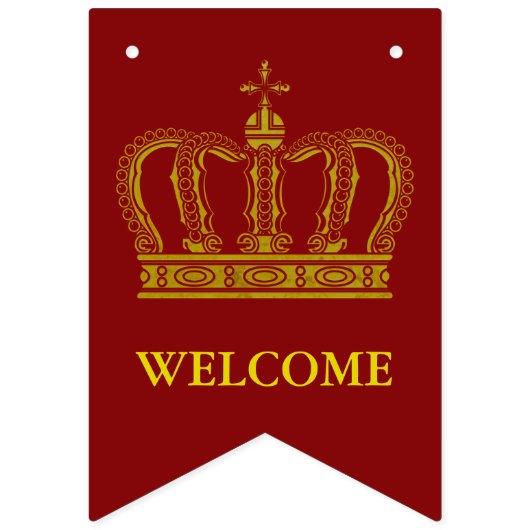 ゴールデン王室のクラウンI +あなたのバックガー。&アイディア バンティングフラッグ (第1の旗)