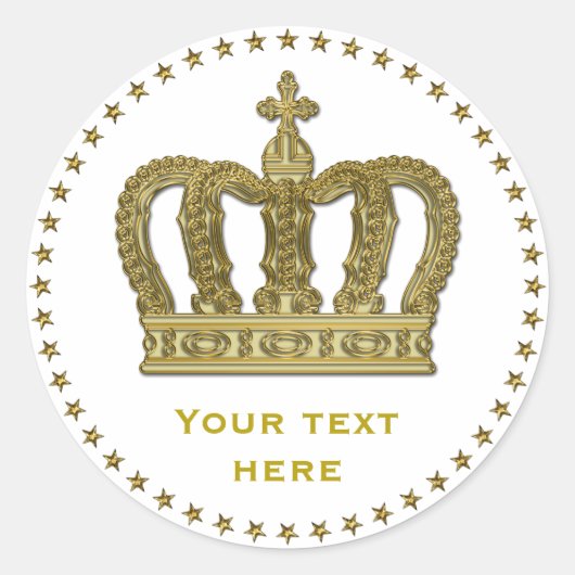ゴールデン王室のクラウンII +あなたのバックガー。&アイディア ラウンドシール (正面)