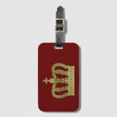 ゴールデン王室のクラウンII +あなたのバックガー。&アイディア ラゲッジタグ (正面縦)