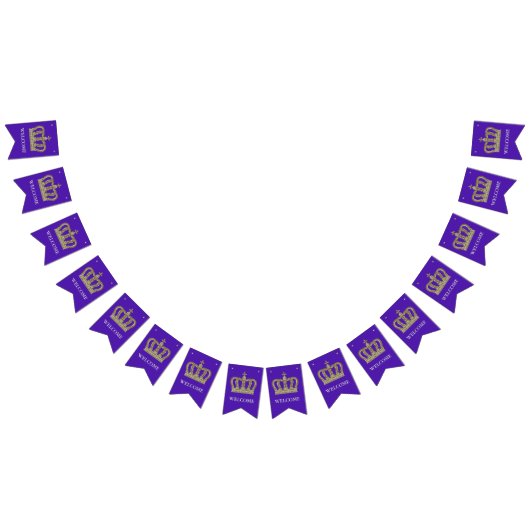 ゴールデン王室のクラウンIII +あなたのバックガー。&アイディア バンティングフラッグ (全)