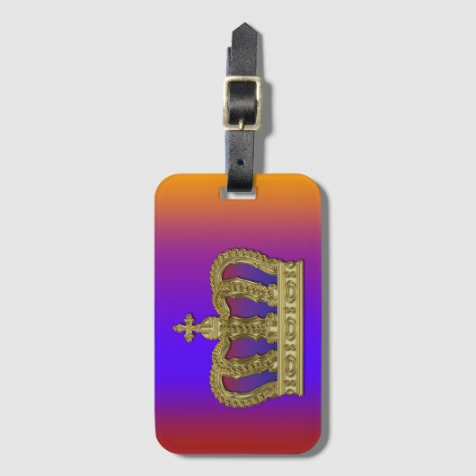 ゴールデン王室のクラウンIV +あなたの背中。&アイディア ラゲッジタグ (正面縦)