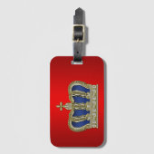 ゴールデン王室のクラウンV +あなたのバックガー。&アイディア ラゲッジタグ (正面縦)