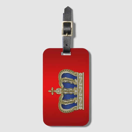 ゴールデン王室のクラウンV +あなたのバックガー。&アイディア ラゲッジタグ (正面縦)