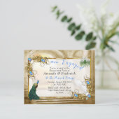 ゴールデン王室のピーコックテンプルドリームズ インビテーションポストカード (スタンド正面)