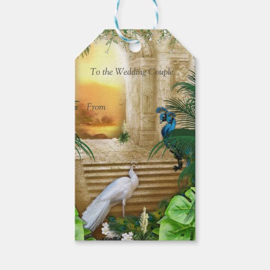 ゴールデン王室のピーコックテンプルドリームズ ギフトタグ (正面)