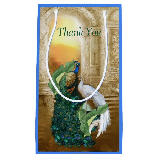 ゴールデン王室のピーコックテンプルドリームズ スモールペーパーバッグ (正面)