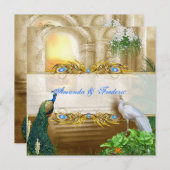 ゴールデン王室のピーコックテンプルドリームズ ノートカード (正面/裏面)