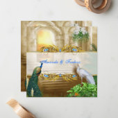 ゴールデン王室のピーコックテンプルドリームズ ノートカード (正面/裏面インサイチュ)