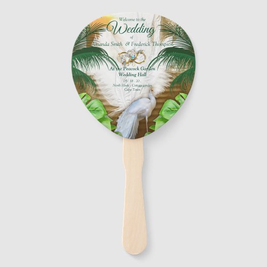 ゴールデン王室のピーコックテンプルドリームズ ハンドファン (正面)