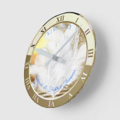 ゴールデン王室のピーコックテンプルドリームズ ラウンド壁時計 (傾斜)