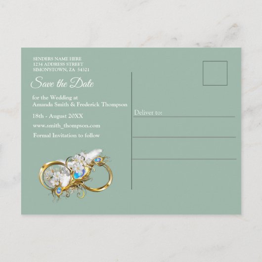 ゴールデン王室のピーコックテンプルドリームズ 案内ポストカード (裏面)