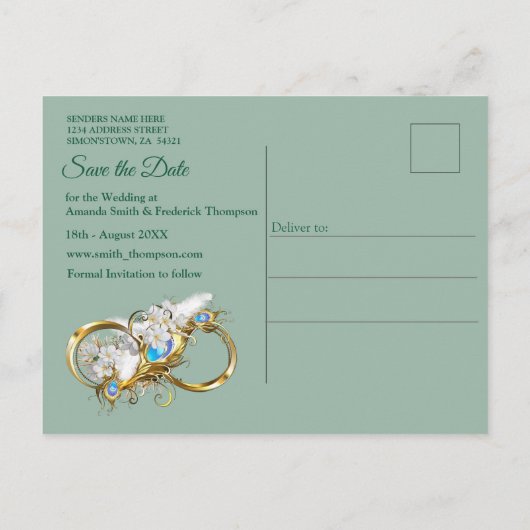 ゴールデン王室のピーコックテンプルドリームズ 案内ポストカード (裏面)