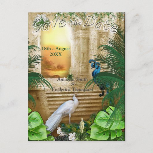 ゴールデン王室のピーコックテンプルドリームズ 案内ポストカード (正面)