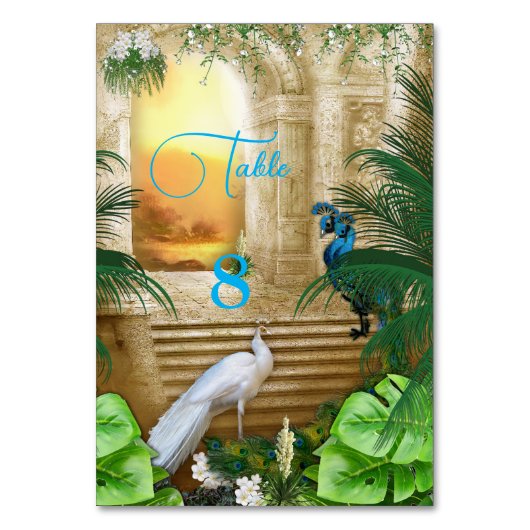 ゴールデン王室のピーコックテンプル結婚の夢 テーブルナンバー (正面)