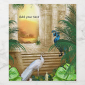 ゴールデン王室のピーコックテンプル結婚の夢 ワインラベル (シングルラベル)