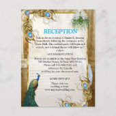 ゴールデン王室のピーコックテンプル結婚の夢 案内ポストカード (正面)