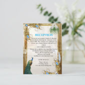 ゴールデン王室のピーコックテンプル結婚の夢 案内ポストカード (スタンド正面)