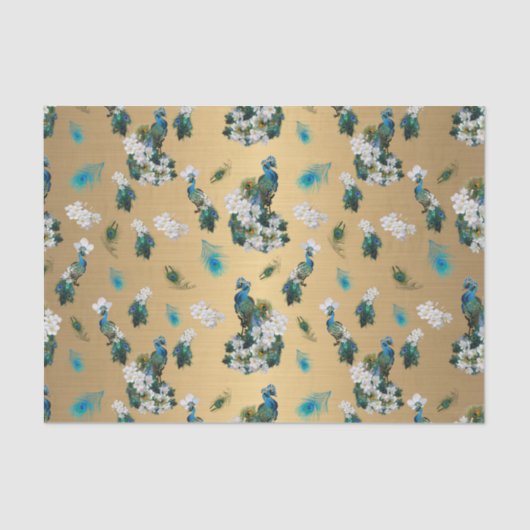 ゴールデン王室のピーコックテンプル結婚の夢 薄葉紙 (正面)