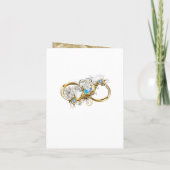 ゴールデン王室のピーコック寺ドリームカップルのシャワー 招待状 (裏面)