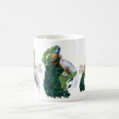 ゴールデン王室のピーコック&フェザー コーヒーマグカップ (中央)