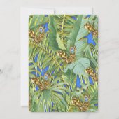 ゴールデン王室のピーコック – 羽根 招待状 (裏面)