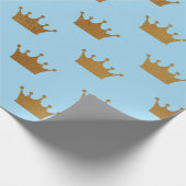 ゴールデン王室のブルーキングクラウンヘラルディプリンセス ラッピングペーパー (角)