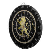 ゴールデン王室のライオンモノグラムピックボールパドル ダーツボード (正面右)