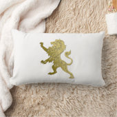 ゴールデン王室のライオン ランバークッション (ブランケット)