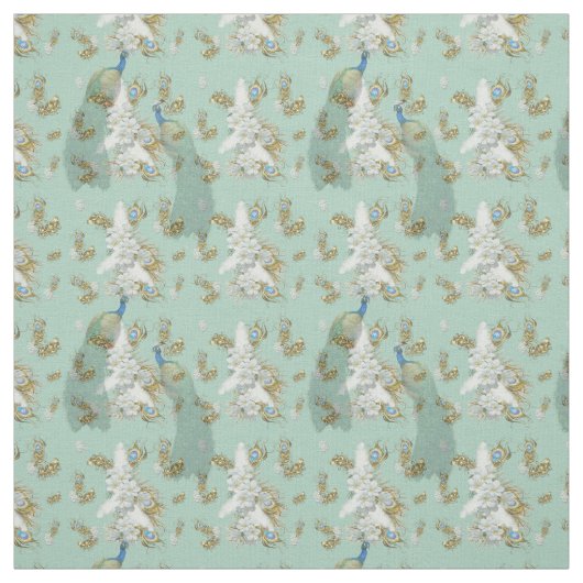 ゴールデン王室の孔雀の羽根 ファブリック (見本)