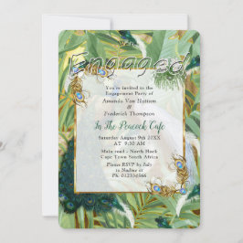 ゴールデン王室の孔雀の羽根 招待状