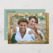 ゴールデン王室の孔雀の羽根 案内ポストカード (正面/裏面)